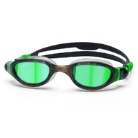 Zoggs Phantom 2.0 Junior Titanium Mirror Swimming Goggles - Black/Green - Ages 6 - 14