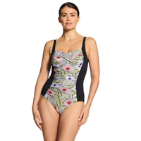 Zoggs Women's Freesia Ruched Front One Piece, Women's One Piece