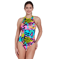 Zoggs Brave Silver Lined Scoopback Swimsuit, Thermal Women's Swimwear