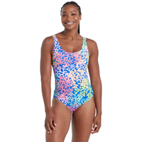 Zoggs Sea Change Silver Lined Scoopback Swimsuit, Thermal Women's Swimwear