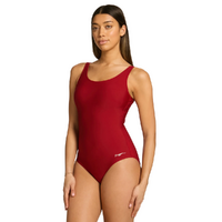 Zoggs Women's Cottesloe Adjustable Scoopback E+ Swimwear, Women's Swimwear, Chlorine Resistant - Dark Red 