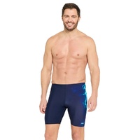 Zoggs Men's Spotlight Print Mid Jammer Blue - Men's Jammer Swimwear
