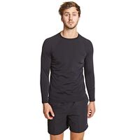 Zoggs Men's Jackson Long Sleeve Sun Top - Black, Men's Rashie