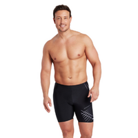 Zoggs Men's Etch Jammer - Black, Men's Jammer Swimwear