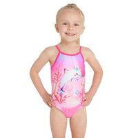 Zoggs Toddler Girls Squeak Yaroomba One Piece Swimwear, Girls Swimsuit