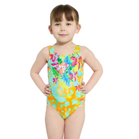 Zoggs Toddler Wildwood Scoopback Girls One Piece Swimwear , Girls Swimsuit