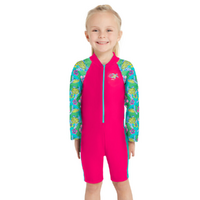 Zoggs Toddler Girls Turtles Long Sleeve All In One , Toddler Girls Swimsuit