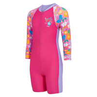 Zoggs Toddler  GIRLS LONG SLEEVE SIZZLE PRINT , Toddler Girls Swimsuit