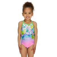 Zoggs Toddler Girls Fairy Bunny Crossback One Piece Swimwear - Multi, Girls Swimsuit