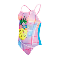 Zoggs Toddler Girls Pine Time Crossback One Piece Swimwear , Girls Swimsuit