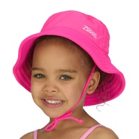 Zoggs Pink Pacific Bucket Sun Hat - Ages 1 - 6  Years, Children's Beach Sun Hat