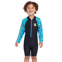 Zoggs Toddler Boys Rockstar Long Sleeve All In One, Toddler Boys Swimsuit