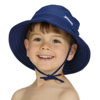 Zoggs Navy Pacific Bucket Sun Hat - Ages 1 - 6  Years, Children's Beach Sun Hat