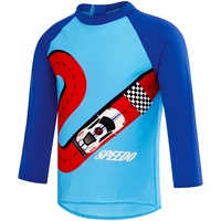 SPEEDO TODDLER BOYS CAR TRACK LONG SLEEVE SUN TOP, CHILDREN'S RASHIE