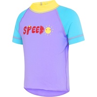 SPEEDO TODDLER GIRL HAPPYNESS LOGO SHORT SLEEVE SUN TOP, GIRLS RASHIE