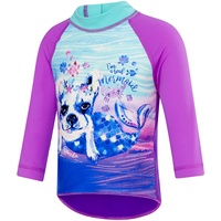 SPEEDO TODDLER GIRLS REAL MERMAID LONG SLEEVE SUN TOP, GIRLS RASHIE