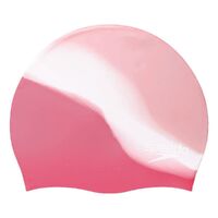 SPEEDO Junior Multi Colour Silicone Cap - Oyster/White/Blush, Silicone Swim Cap