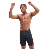 Speedo Men's Eco Endurance+ Splice Jammer Swimwear - Black/Volcanic Orange