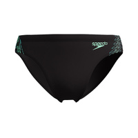 Speedo Men's Hyperboom Splice Brief Swimwear - Black/Alfalfa Green