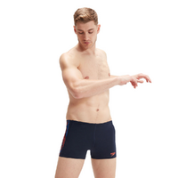 Speedo Men's Tech Aquashort Swimwear -  True Navy/Volcanic Orange/True Cobalt Men's Speedo Swimwear