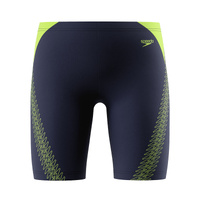 Speedo Boys Hyperboom Splice Jammer - Navy/Citrus Boys Speedo Swimwear