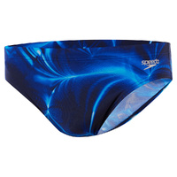 Speedo Men's Print 7cm Brief Swimwear - Anthracite/Deep Sapphire