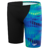 Speedo Boys  Linear Lava Jammer - Team Royal Blue/Bright Green, Boys Speedo Swimwear