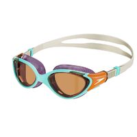 Speedo Women's Futura Biofuse 2.0 Swimming Goggles - Marine Blue/Pumpkin Spice/Pale Tan