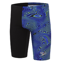 Speedo Men's Digital V-Cut Jammer - True Cobalt/True Navy/Cobalt Pop/Green Glow 