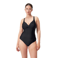 Speedo Women's Shaping Cross Knot One Piece Swimsuit - Black, Women's Swimwear