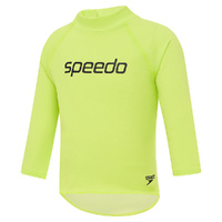 Speedo Toddler Boys Electric Lime Long Sleeve Sun Top, Toddler Boys Rashie