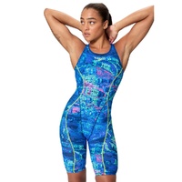 Speedo Fastskin HyperSpark Printed Openback Kneeskin World Aquatics Approved - Pixel Pool