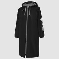 Speedo Logo Junior Unisex Swimming Deck Coat - Black - Swimming Parka