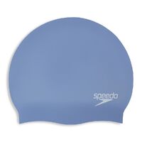 Speedo Long Hair Swim Cap Curious Blue, Silicone Swimming Cap