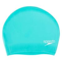 Speedo Long Hair Swim Cap Spearmint, Silicone Swimming Cap