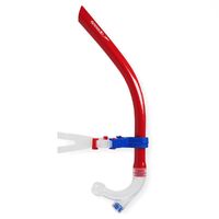 Speedo Centre Snorkel, Swim Training Center Snorkel Fed Red/Blue Flame, Front Snorkel