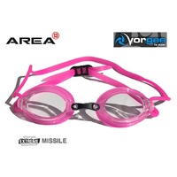 VORGEE MISSILE SWIMMING GOGGLES, CLEAR LENS, HOT PINK, SWIMMING GOGGLES