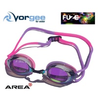 Vorgee Missile Fuze Swimming Goggle, Rainbow Mirrored Pink/Purple, Swimming Goggles