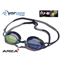 Vorgee Missile Fuze Swimming Goggle, Rainbow Mirrored Black/Silver, Swimming Goggles