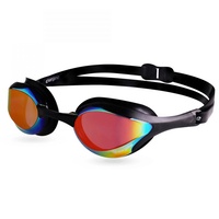 Vorgee Stealth Mkll Competition Swimming Goggles, Mirrored - Black, Racing Goggles