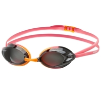 Speedo Opal Goggle Black/ Funray - Smoked Lens Competition Racing Goggle, Training Goggle