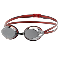 Speedo Opal Mirror Goggle Speed/ Lava Red Competition Racing Goggle, Training Goggle