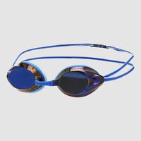 Speedo Opal Goggle True Navy/Blue Flame/Light Adriatic - Mirror Lens Competition Racing Goggle, Training Goggle