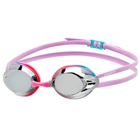 Speedo Opal Mirror Junior Competition Racing Swimming Goggles - Rhapsody/ Game Pink