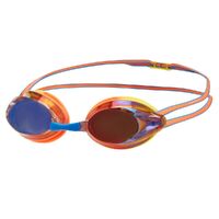 Speedo Opal Mirror Junior Competition Racing Swimming Goggles - Fluro Orange/ Lazer Lemon/Bondi Blue 