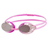 Speedo Opal Mirror Junior Competition Racing Swimming Goggles - Diva/Party Pink/Pink Splash 