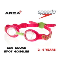 Speedo Sea Squad Spot Goggle Pink/Green Junior 2 - 6 Yrs Children's Swimming Goggles