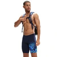 Speedo Men's Hyperboom V-Cut Jammer - True Navy/Blue Flame/Pool