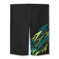 Speedo Junior Boys Medley Logo Jammer - Anthracite/Citrusgrn 