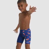 Speedo Toddler Boys Swimwear Digi Allover Jammer, Kids Swimwear - Northern/Boost Orange